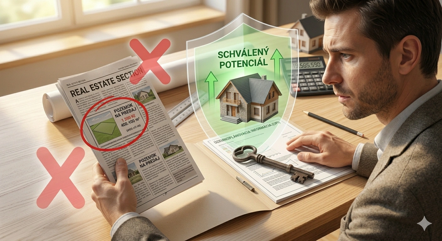 Ochrana pred zlým investičným rozhodnutím: Územnoplánovacia informácia (UPI) je kľúčom k overeniu potenciálu pozemku a chráni pred neoverenými rizikami územného plánu.