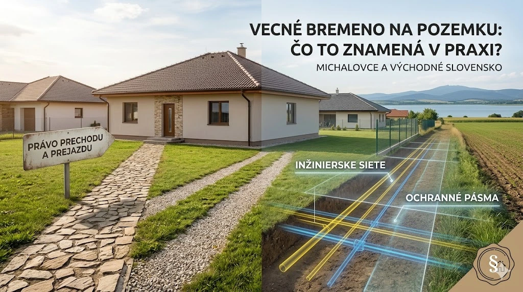 Metafora ľadovca zobrazujúca rozdiel medzi zápisom v katastri a reálnymi obmedzeniami, ako sú údržba sietí či zákaz stavby.