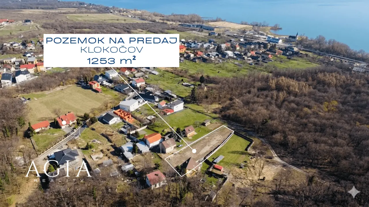 Pozemky na predaj Michalovce a okolie: stavebný pozemok 1253 m² v Klokočove pri Zemplínskej šírave